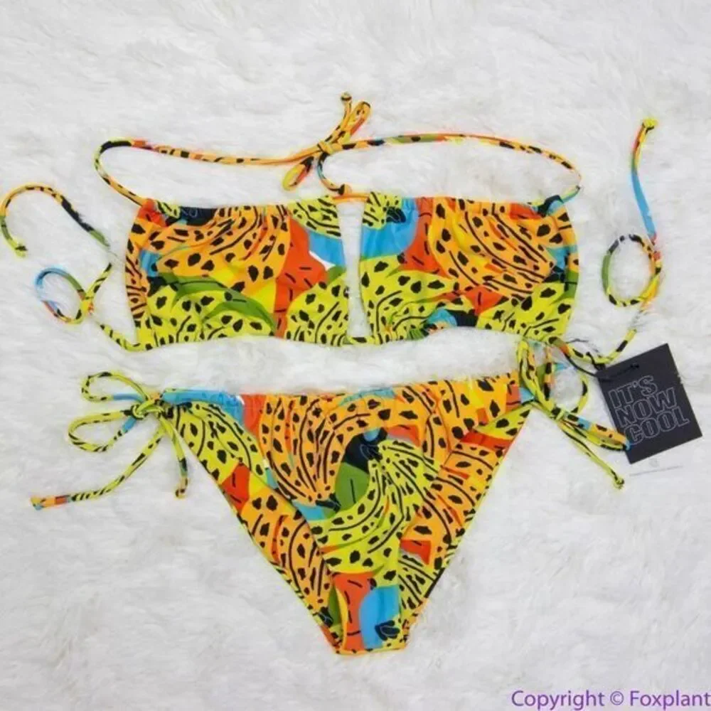 NEW SET It's‎ Now Cool Square Tie Bikini Set, size M
